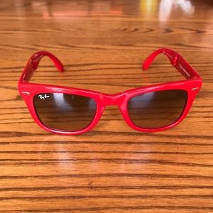 Ray-Ban folding wayfarer sunglasses , Red